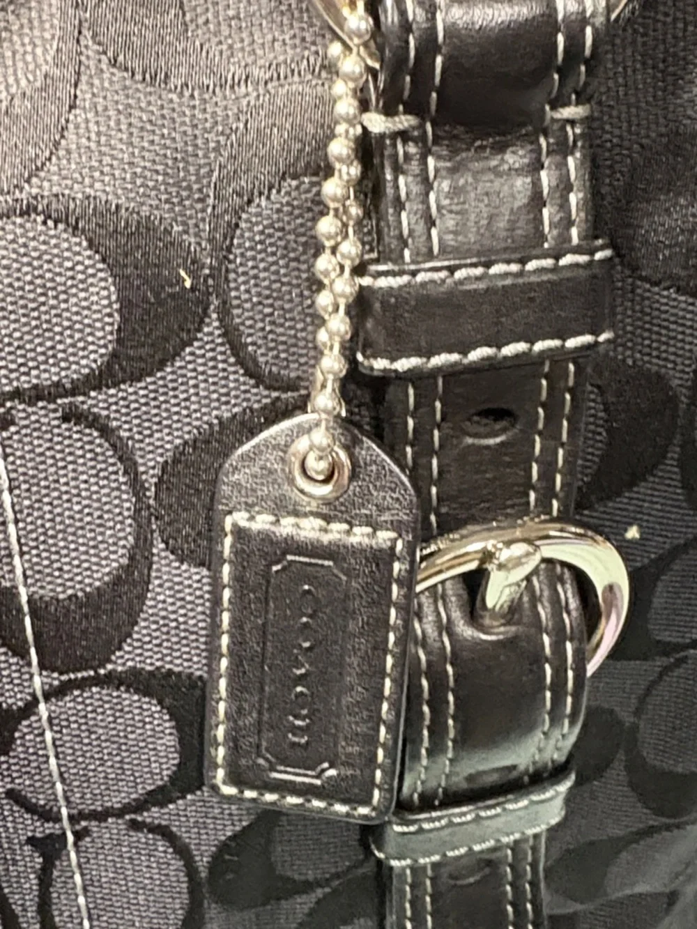 Coach Gallery Tote in Signature Canvas Brown Black Gold F79609 EUC - Picture 6 of 15